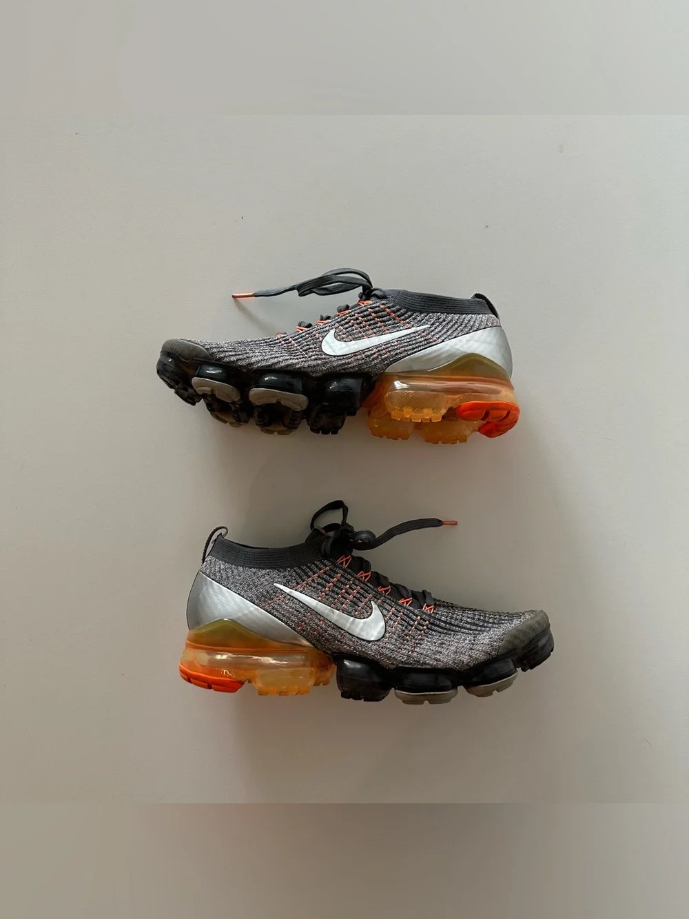 Nike Air VaporMax Flyknit 3 Dark Grey Total Orange Men’s 10 AJ6900-024   Overall